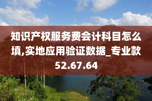 知识产权服务费会计科目怎么填,实地应用验证数据_专业款52.67.64