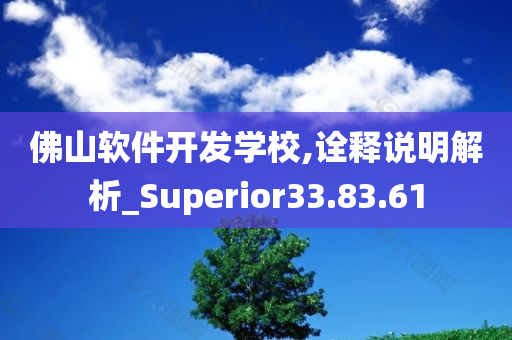 佛山软件开发学校,诠释说明解析_Superior33.83.61