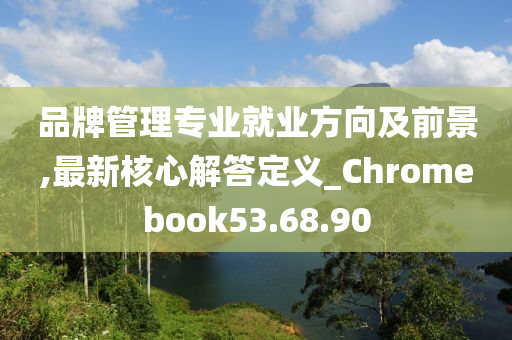 品牌管理专业就业方向及前景,最新核心解答定义_Chromebook53.68.90