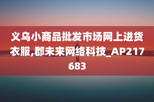 义乌小商品批发市场网上进货衣服,郡未来网络科技_AP217683