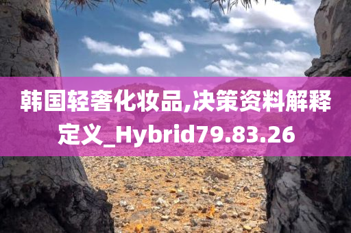 韩国轻奢化妆品,决策资料解释定义_Hybrid79.83.26