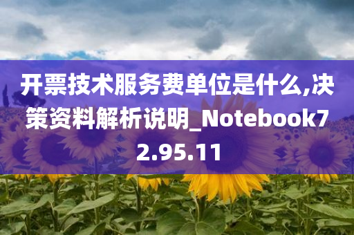 开票技术服务费单位是什么,决策资料解析说明_Notebook72.95.11