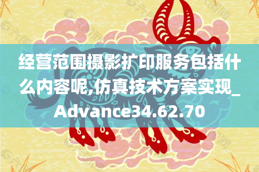 经营范围摄影扩印服务包括什么内容呢,仿真技术方案实现_Advance34.62.70