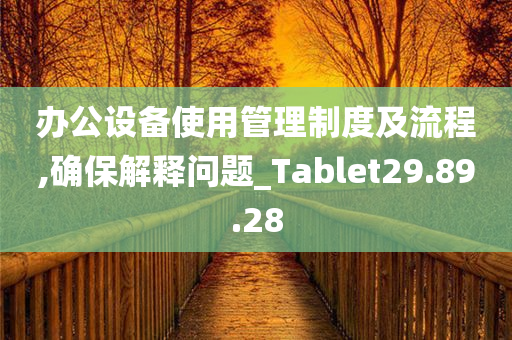 办公设备使用管理制度及流程,确保解释问题_Tablet29.89.28