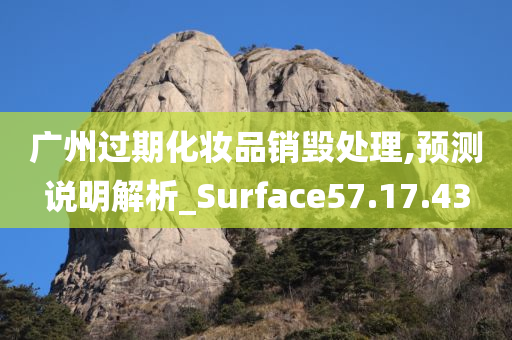 广州过期化妆品销毁处理,预测说明解析_Surface57.17.43