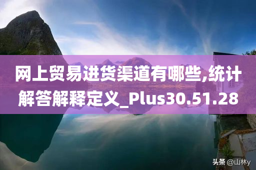 网上贸易进货渠道有哪些,统计解答解释定义_Plus30.51.28