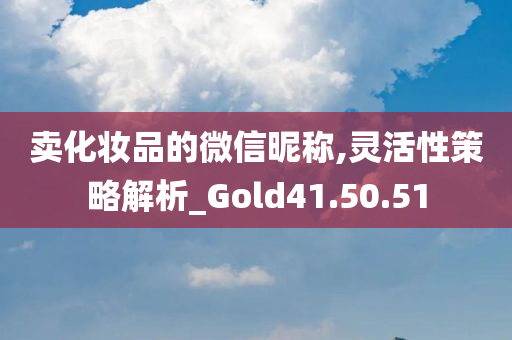 卖化妆品的微信昵称,灵活性策略解析_Gold41.50.51