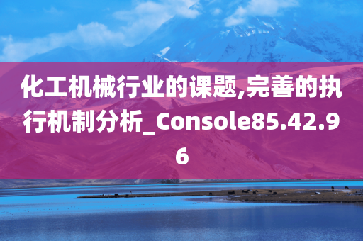 化工机械行业的课题,完善的执行机制分析_Console85.42.96