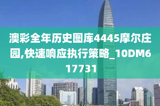 澳彩全年历史图库4445摩尔庄园,快速响应执行策略_10DM617731