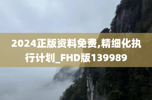 2024正版资料免费,精细化执行计划_FHD版139989