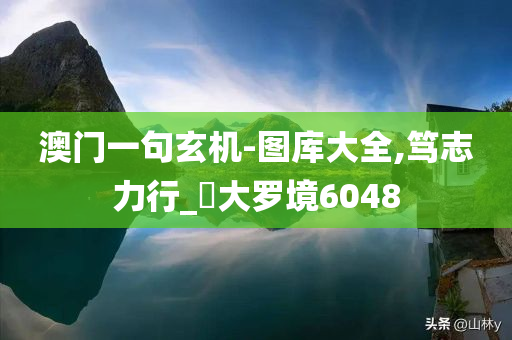 澳门一句玄机-图库大全,笃志力行_‌大罗境6048