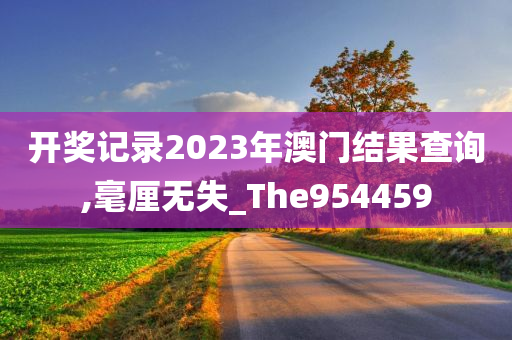 开奖记录2023年澳门结果查询,毫厘无失_The954459