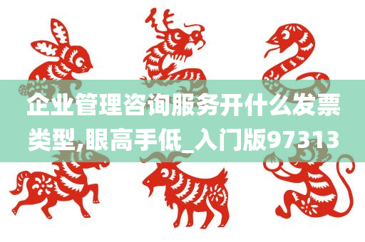 企业管理咨询服务开什么发票类型,眼高手低_入门版973130