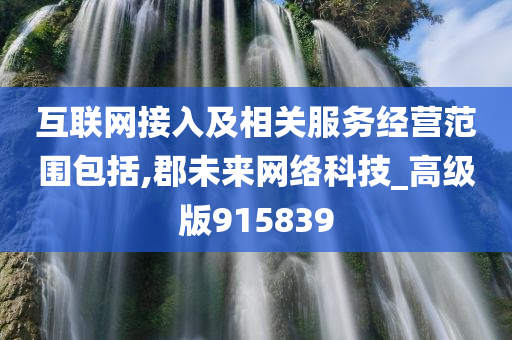 互联网接入及相关服务经营范围包括,郡未来网络科技_高级版915839