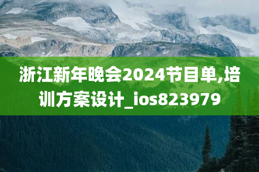 浙江新年晚会2024节目单,培训方案设计_ios823979