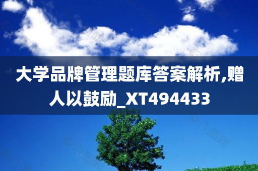 大学品牌管理题库答案解析,赠人以鼓励_XT494433