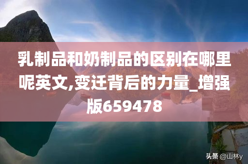 乳制品和奶制品的区别在哪里呢英文,变迁背后的力量_增强版659478