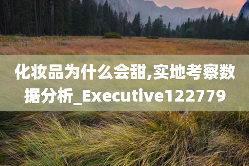 化妆品为什么会甜,实地考察数据分析_Executive122779