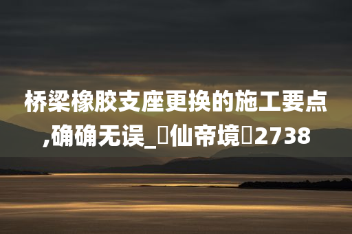 桥梁橡胶支座更换的施工要点,确确无误_‌仙帝境‌2738