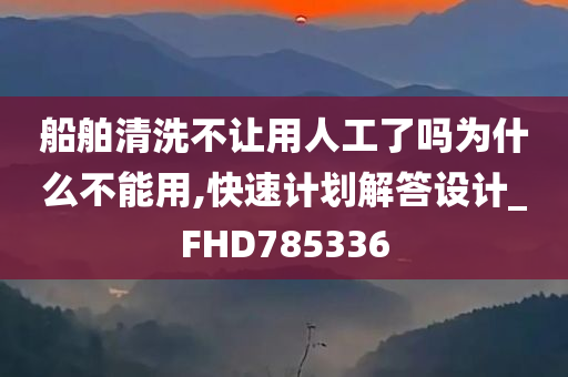 船舶清洗不让用人工了吗为什么不能用,快速计划解答设计_FHD785336