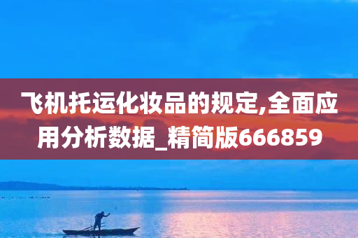 飞机托运化妆品的规定,全面应用分析数据_精简版666859