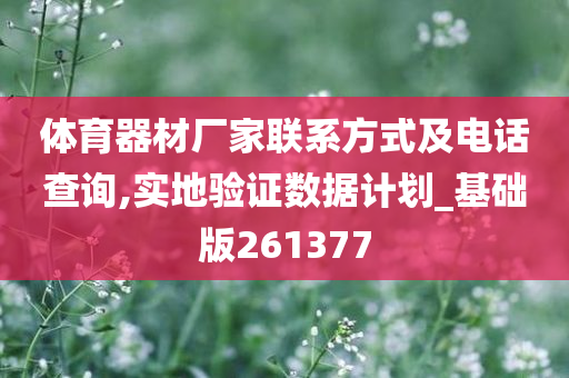 体育器材厂家联系方式及电话查询,实地验证数据计划_基础版261377