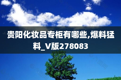 贵阳化妆品专柜有哪些,爆料猛料_V版278083