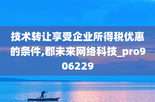 技术转让享受企业所得税优惠的条件,郡未来网络科技_pro906229