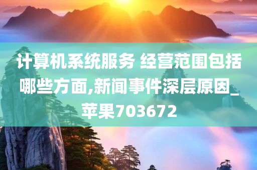 计算机系统服务 经营范围包括哪些方面,新闻事件深层原因_苹果703672