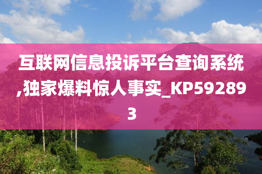 互联网信息投诉平台查询系统,独家爆料惊人事实_KP592893