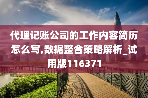 代理记账公司的工作内容简历怎么写,数据整合策略解析_试用版116371