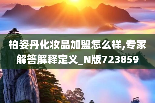 柏姿丹化妆品加盟怎么样,专家解答解释定义_N版723859