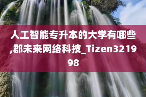 人工智能专升本的大学有哪些,郡未来网络科技_Tizen321998