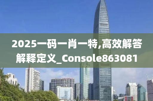 2025一码一肖一特,高效解答解释定义_Console863081