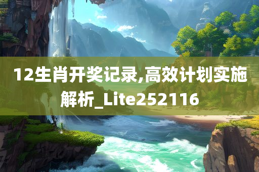 12生肖开奖记录,高效计划实施解析_Lite252116