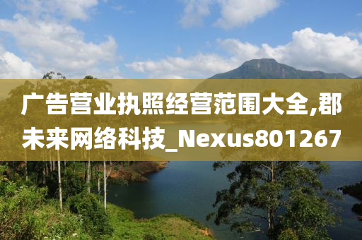 广告营业执照经营范围大全,郡未来网络科技_Nexus801267