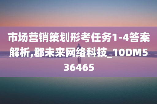 市场营销策划形考任务1-4答案解析,郡未来网络科技_10DM536465