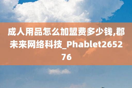 成人用品怎么加盟费多少钱,郡未来网络科技_Phablet265276