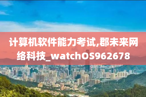 计算机软件能力考试,郡未来网络科技_watchOS962678