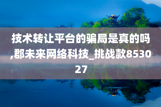 技术转让平台的骗局是真的吗,郡未来网络科技_挑战款853027