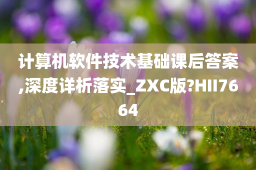 计算机软件技术基础课后答案,深度详析落实_ZXC版?HII7664