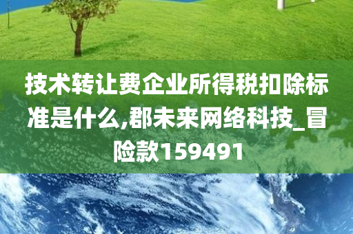 技术转让费企业所得税扣除标准是什么,郡未来网络科技_冒险款159491