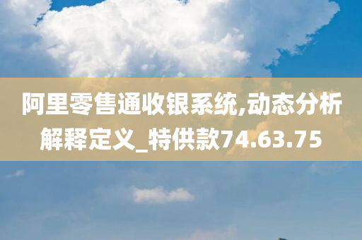 阿里零售通收银系统,动态分析解释定义_特供款74.63.75