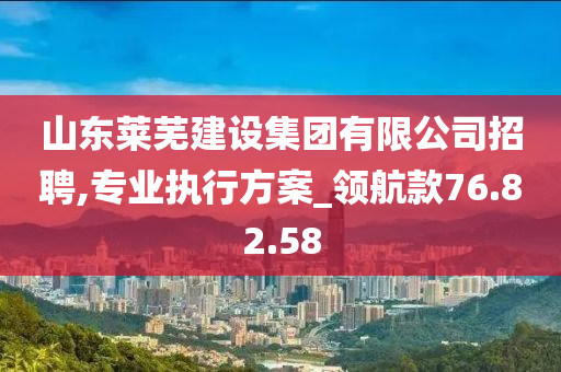 山东莱芜建设集团有限公司招聘,专业执行方案_领航款76.82.58