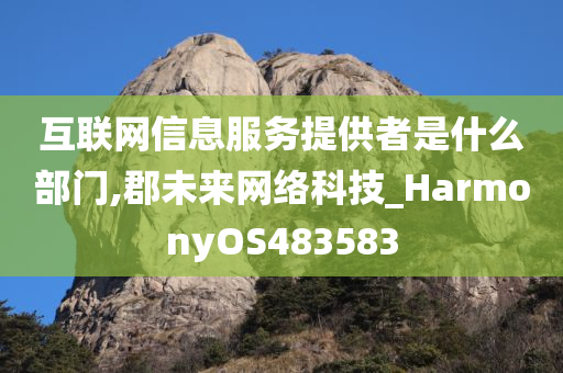 互联网信息服务提供者是什么部门,郡未来网络科技_HarmonyOS483583