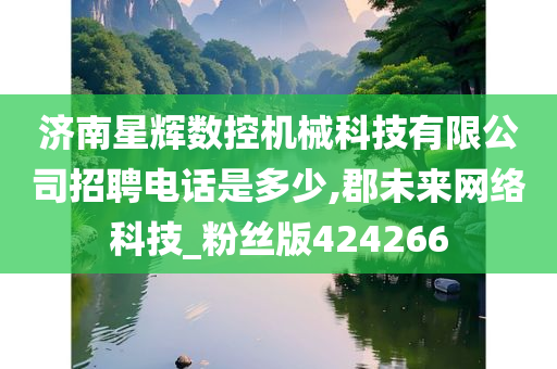 济南星辉数控机械科技有限公司招聘电话是多少,郡未来网络科技_粉丝版424266