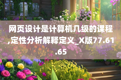 网页设计是计算机几级的课程,定性分析解释定义_X版77.61.65