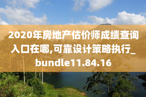 2020年房地产估价师成绩查询入口在哪,可靠设计策略执行_bundle11.84.16