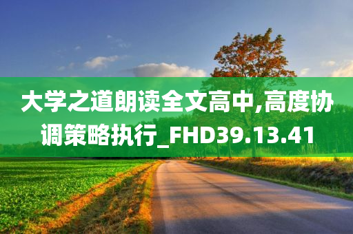 大学之道朗读全文高中,高度协调策略执行_FHD39.13.41