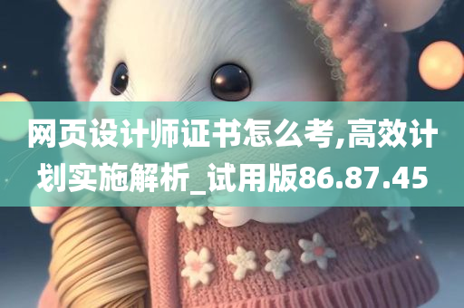 网页设计师证书怎么考,高效计划实施解析_试用版86.87.45